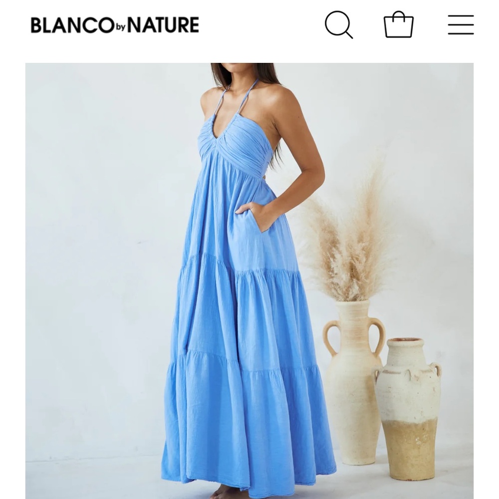 Blanco by Nature Blue womens maxi dress